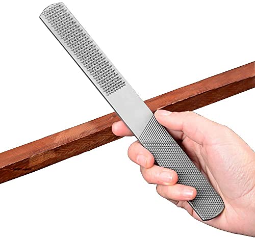 Wood Rasp File 4 Way Hand File and Round Rasp, Half Round Flat & Needle Files Wood Rasp Set for Sharping Wood and Metal Tools - style: 4 in 1 Rasp