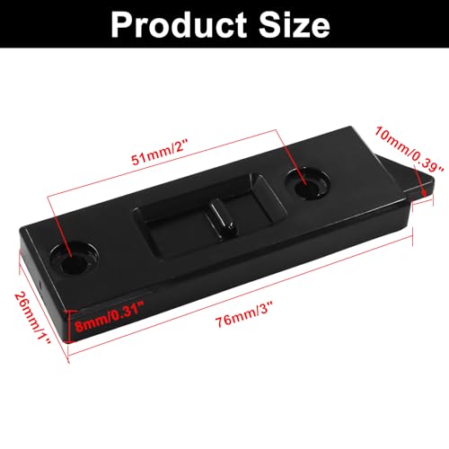 8 Pcs Window Latch Tilt Locks Latch, Spring-Loaded 76mm (Black) - color: Black, size: 8 Pack