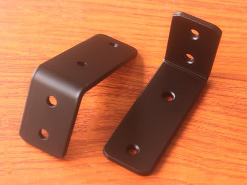 4 Pack - L 4" x H 2" x W1.5, 5mm Thick Black L Shelf Bracket, Iron Shelf Brackets, Metal Shelf Brackets, Floating Shelf, Shelf Supports with Screws - size: 4''x2'', style: Black 4 Pack