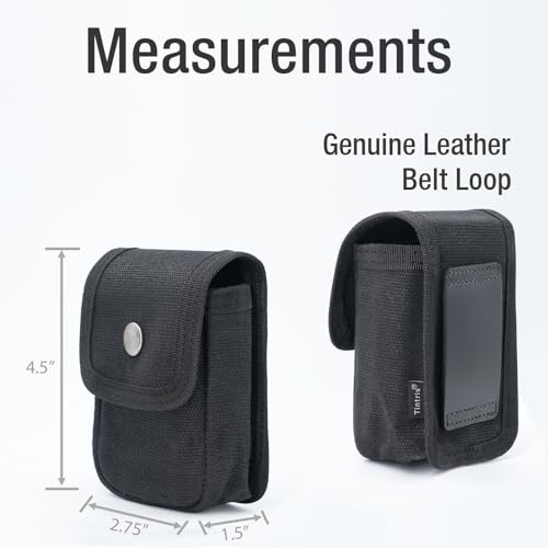 Tintirs 2 Pack EDC Belt Pouches for Men Women, Compact Holster Pouches Waist Bags with Belt Loop for Fishing, Hiking, Camping, Durable Snap Closure, Premium Waxed Canvas