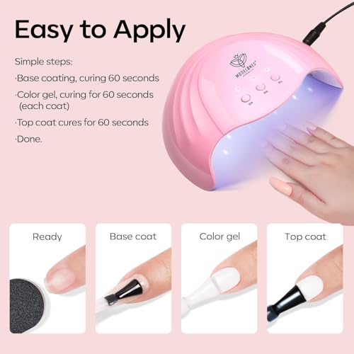 modelones French Tip Gel Polish Set 2 Pcs 15ml Jelly Nude Pink Milky White - color: A1-Snowy Blush