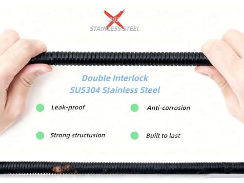 59 Inch Shower Hose Replacement, Stainless Steel, Matte Black - color: Matte Black