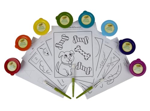 Crayola Spill Proof Paint Set (8ct), Washable Toddler Paint Kit - size: 1 Count (Pack of 1), style: Spill Proof Paints
