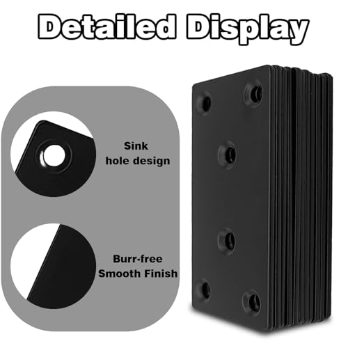 35‑Pack Flat Metal Brackets, 2.36" 304 Stainless Steel Brackets - size: 35PCS-2.36'' Flat Plates