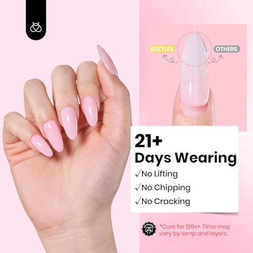 Beetles Hard Gel for Nails HEMA-Free, 1 oz 9 in 1 Pink Builder Nail Gel - color: Pink HEMA-Free 1 oz