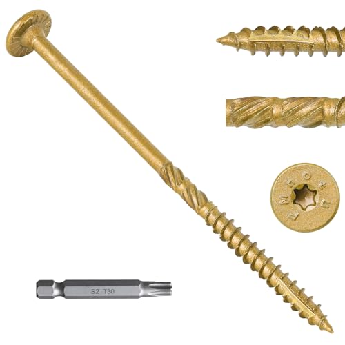 8 Inch Heavy-Duty Outdoor Deck Screws - size: #14 x 8"