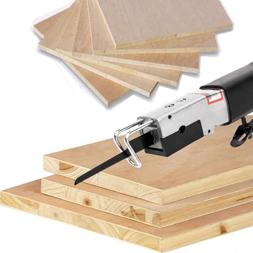 Air Reciprocating Saw with 6pcs 18T/24T/32T Blades, 1/4" NPT Lightweight Pneumatic Body Saw for Metal Sheet Cutting & Auto Body Work, Safety Lock Out Lever