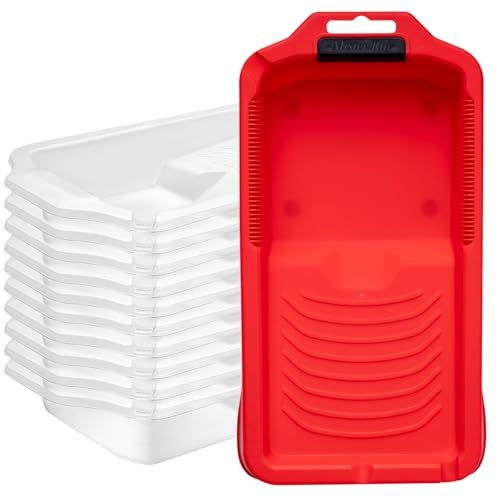Mister Rui Paint Tray 4 Inch, 11 Pack, Plastic Tray with 10 Liners - size: 4 Inch, 11 Pack