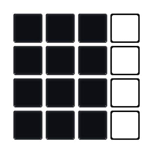 Ezprotekt Furniture Sliders for Carpet, 2.5" 16Pcs Furniture Movers Sliders - color: Black, size: 2.5" x 2.5"