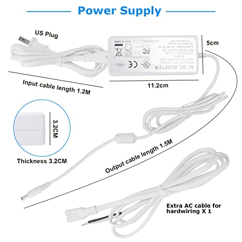 Litever Kitchen Under Cabinet LED Lighting Kit, Super Bright, 6 PCS 12 Inches Light Bars, Plug-in or Hardwire Power Adapter, 31W 2000 Lumen, for Cabinet Counter Shelf Workbench (Daylight White 5000K) - color: White Cable-Daylight White 5000K