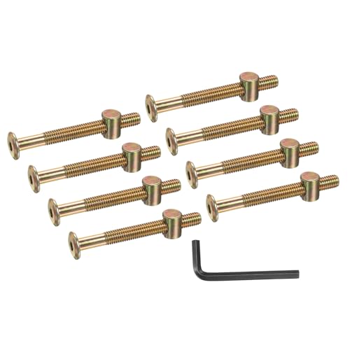 PATIKIL 8 Set Bunk Bed Bolts and Nuts Kit, M8x75mm Furniture Bolts Hex Drive Socket Cap Hardware Replacement for Beds Headboards Chairs - size: M8x75mm