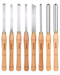 8pc Lathe Chisel Set, M2 HSS Wood Turning Tools for Beginners