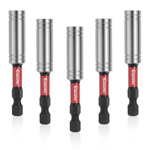 5PCS 1/4" Strong Magnetic Impact Bit Holder, Black Series, Upgraded Magnetic Drill Bit Extension for Impact Driver, Cordless Drill, 1/4" Hex Shank Premium S2 Steel - size: 5PCS
