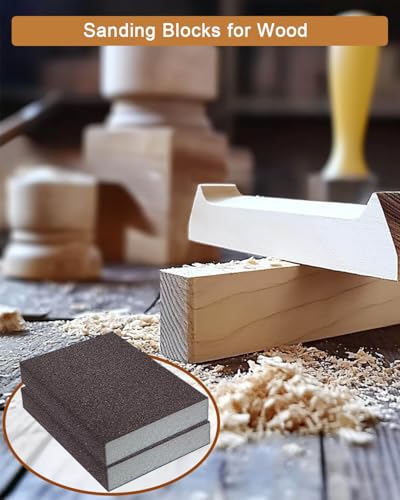 Sanding Sponge 60 Grit Sanding Block - 10Pcs Drywall Sanding Block for Wood | Fine Grit Sanding Sponges For Drywall, Wood And Metal, Sandpaper Block Spong - size: 60 Grit