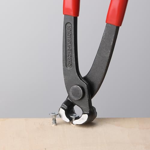Bates Nail Puller - Red, 8-Inch, End Cutting Pliers, Carpenter Tool, Staple Puller - color: Red, size: 8", 1 Pack
