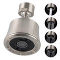 Faucet Aerator 4 Modes, 360° Swivel Faucet Sprayer Head, Brushed Nickel - color: Brushed Nickel, style: 2 Swivel Joints