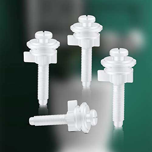 Jetec 32 Pieces Toilet Seat Screws Replacement Kit, White - color: White