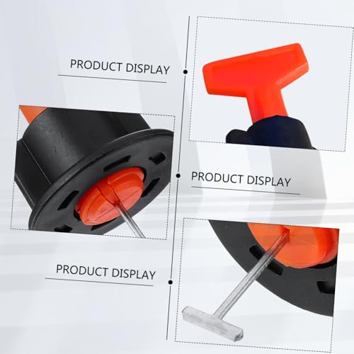 Tile Leveling System Kit,100pcs Reusable Tile Leveler Spacers+500pcs Cross-shaped Tile Spacers+2 wrenches