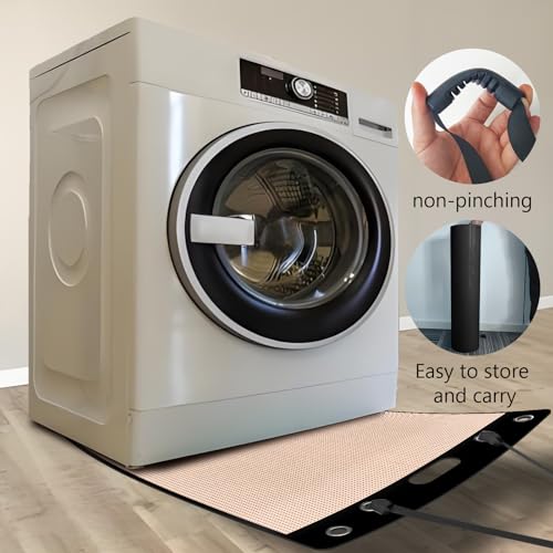 Oversized Large Appliance Slider with Pull Strap,Furniture Moving Slides for Floor Protection Premium Moving Mat for Tile Carpet and Hardwood Floor - size: 49" X 30" camel