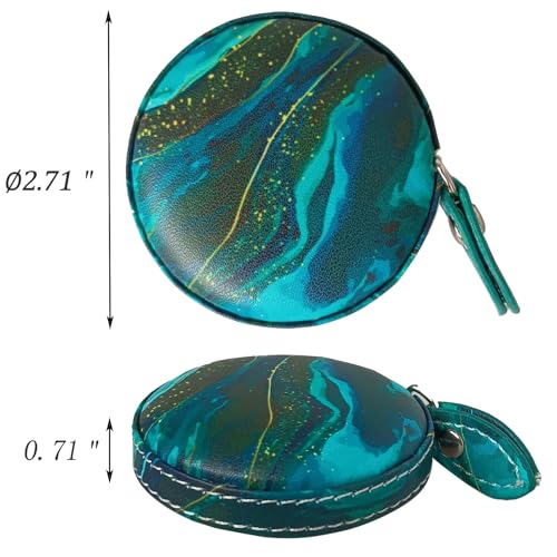 Tape Measure Body Measuring Tape，Medical Body Cloth Tailor Craft Dieting Measuring Tape, Dual Sided Retractable Ruler Colour Printed Soft Tape Measure Retractable - color: Teal Ocean 1 pack