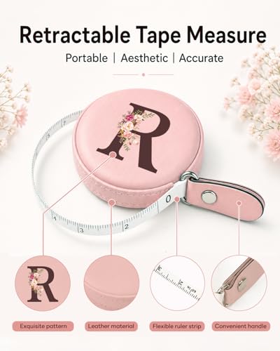 Maicican Retractable Tape Measure, Pink Leather Sewing Measuring Tape, R - color: Tape Measure-Pink R