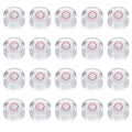 HARFINGTON 20pcs Circular Bubble Spirit Level 15x8mm Mini Round Bubble Spirit Level Little Measuring Layout Tools for TV Industrial Carpentry Picture Frame, White/Red - color: White/Red, size: 15x8mm