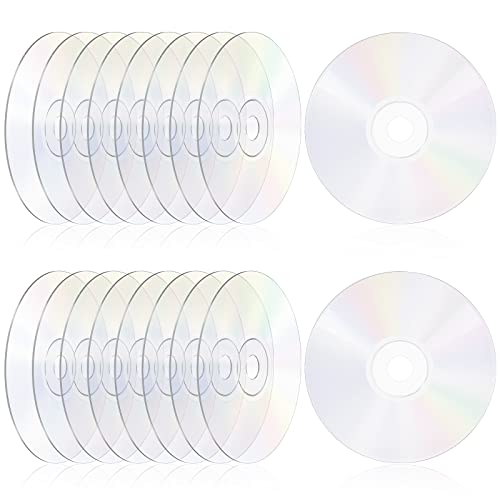 Konohan 20 Pieces Blank Cds for Decoration Clear Aesthetic Blank Cd