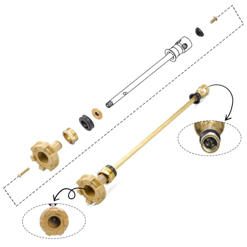 RK-14MH Outdoor Faucet Repair Kit for Woodford Model 14 Outside Faucets Parts Include Wheel Metal Handle Screws Packing Nut Washer Valve Seat Rubber, 7PCS Set - style: RK-14MH