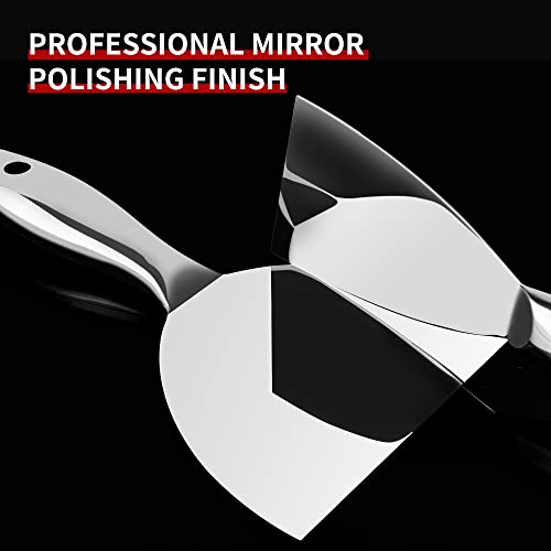 Fishark Putty Knife Set, 2" 3" 4" 6" 8" All-Stainless Steel Scraper, 5Pcs - color: 2" 3" 4" 6" 8"