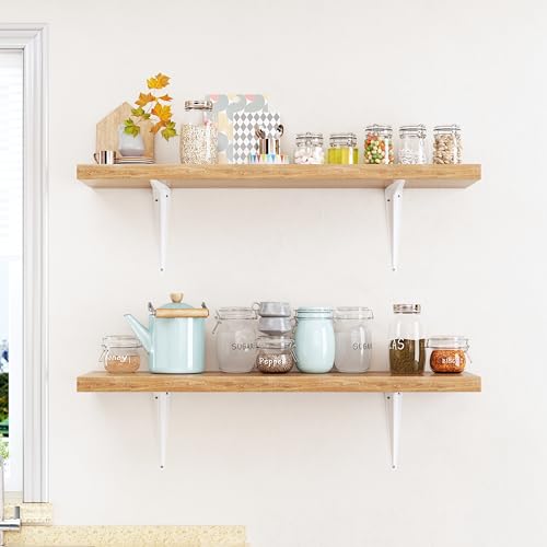 20 Pack Shelf Brackets 12 Inch, White Metal Brackets for Shelves, L Shape Shelving Brackets (White, 12" x 10") - color: White, size: 12" x 10"