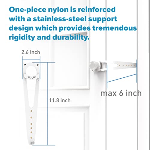 Neobay Cat Door Latch with Stabilizer, Keeps Dogs Out of Litter Box - color: White 2 Packs