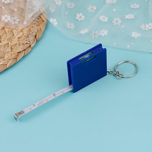 Upgraded Mini Keychain Tape Measure with Square & Bubble Level Steel Ruler 1meter Measuring Tape for Household Small Steel Tape Measure Keychain Ruler Lightweight Measuring Instrument Measurement