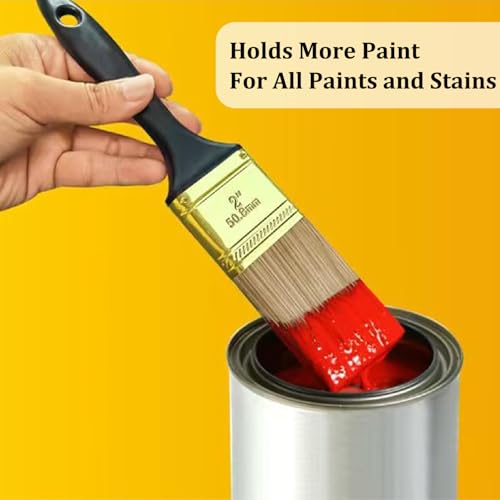 20 Pcs Paint Brushes, 5 Sizes, 1" 1.5" 2" 3" Flat & 1.5" Angled