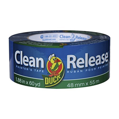 Duck Clean Release Blue Painter's Tape, 2-Inch (1.88-Inch x 60-Yard), Single Roll, 240195 (Pack of 12) - size: 1 Roll, 1.88" x 60 Yds (Pack of 12)