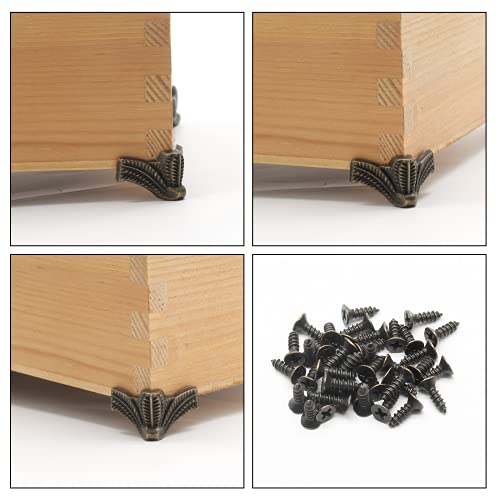 Zorfeter 24 Pcs Antique Brass Box Legs, Style2, Bronze - color: Bronze, size: Style2