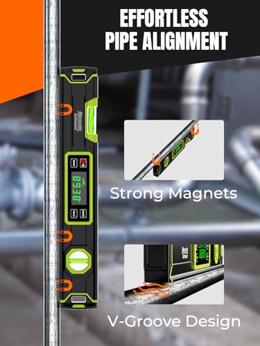 Mecurate 16-Inch Magnetic Digital Level, Electronic Angle Finder, ±0.1° - size: 16-Inch Digital Level