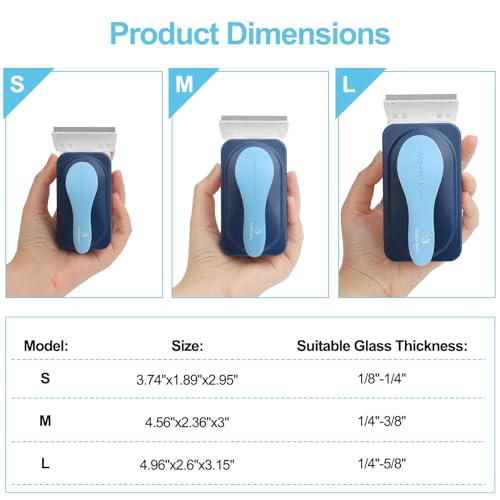 fishkeeper Aquarium Magnetic Glass Cleaner, Fish Tank Algae Cleaning Tool - size: M for Glass Thickness：1/4"-3/8"