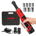 FULLYEA 3/8" Cordless Electric Ratchet Wrench Set, 45 Ft-lbs,Variable Speed