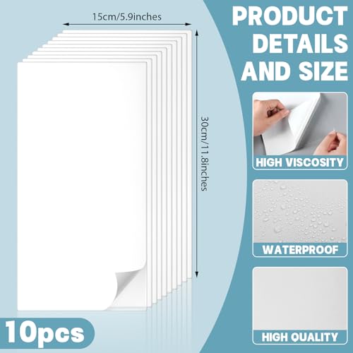 10 Pcs Bathtub Hole Patch Siding Wall Repair Kit, White - color: White