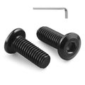 20Pcs 1/4-20 Bolt, 1/4-20 x 3/4" Flat Head Hex Socket Cap Screws, 304 Stainless Steel 18-8 Furniture Bolts, Black Zinc Finish, Full Thread (with Hex Spanner) - size: 1/4x3/4