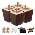 SHANJUE 3 Inch Couch Legs Square - Furniture Feet for Ottoman Cabinet 4PC - size: 3 inches