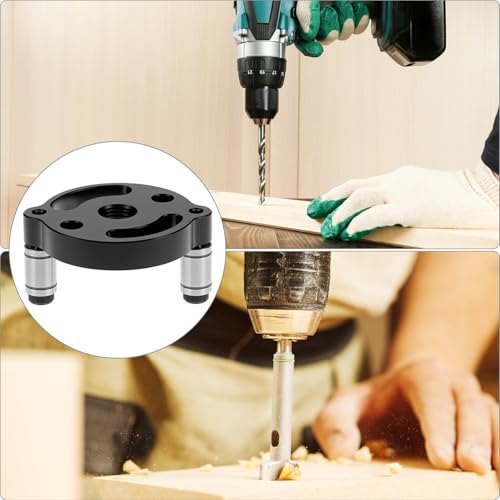 QWORK Self-Centering Doweling Jig, Straight Hole Guide for Precise Woodworking, with 6mm, 8mm, 10mm Bushings, Hole Puncher Locator