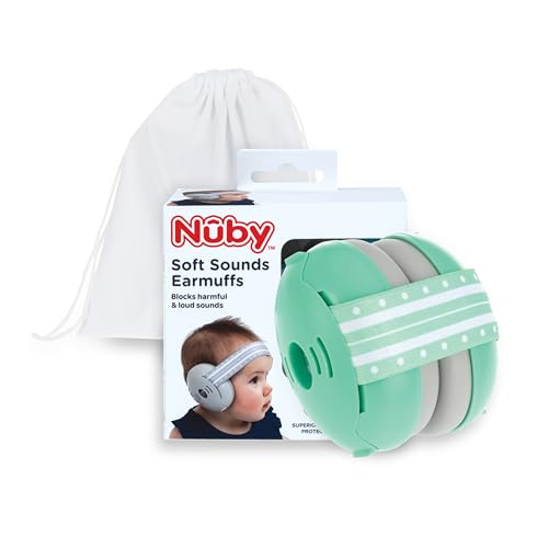 Nuby Soft Sounds Noise-Canceling Earmuffs with Travel Case - color: Green