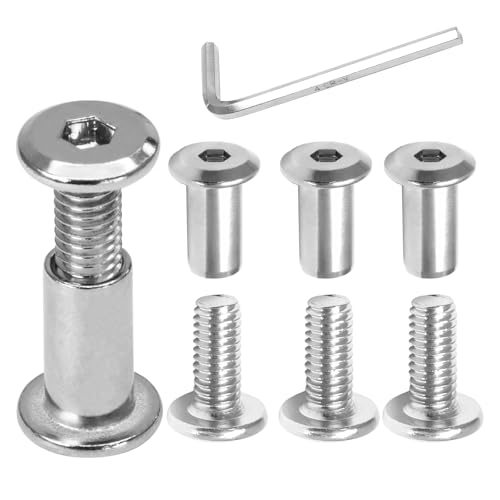 Biaungdo M6x16mm Silver Hex Drive Socket Cap Bolt, 15 Sets - color: Silver, size: M6x16mm
