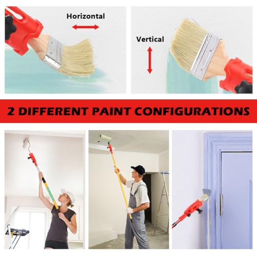 Multi-Angle Paint Brush Extender for High Ceiling,Paint Edger Tool