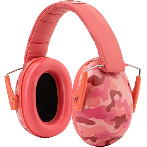 Snug Kids Earmuffs – Noise Reduction for Toddlers & Children – Adjustable, Lightweight, Foldable, Soft & Comfortable - color: Pink Camo
