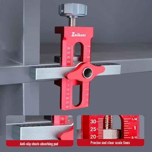 2-in-1 Cabinet Door Mounting Jig & Rebound Device Tool,Cabinet Hardware Jig with Bag,Fast Positioning Leveling Drilling Cabinet Door Mounting Jig for Most Cabinet Doors with 3 Drill Bits