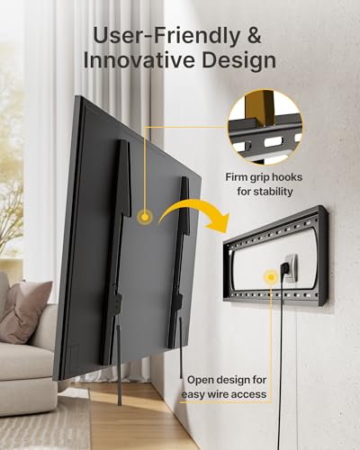 monTEK Heavy Duty Fixed TV Wall Mount for 60-120 Inch TVs up to 300 lb - size: 60"-120" Fixed