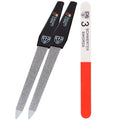 3 Swords Germany - Sapphire Metal Nail File Set 2 Pieces with 1 PIECE 3-Way Nail Buffer – Nail Care Made in SOLINGEN/Germany - color: 2 Nail Files / 1 Buffer