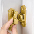 Gold 90/180 Degree Barn Door Latches,Aluminum Alloy Flip Latch - color: Gold